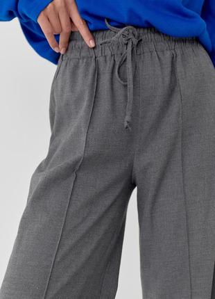 Женские брюки на резинке со стрелками - темно-серый цвет, xl (есть размеры)