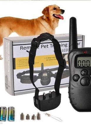 Ошейник для дрессировки собак remote pet dog training с sz-217 lcd дисплеем6 фото