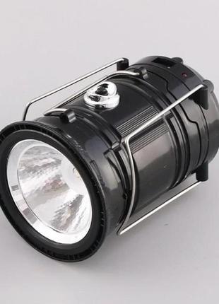 Кемпинговая led лампа x-bail bl-5800 c фонариком + солнечная панель shopmarket