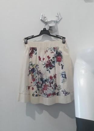 Летняя хлопковая юбка в цветы3 фото