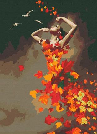 Набор для росписи, картина по номерам, "леди осень", 40х50см,  "riviera blanca"