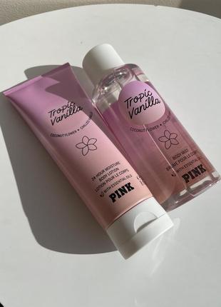 Набор лосьон для тела и спрей tropical vanilla pink