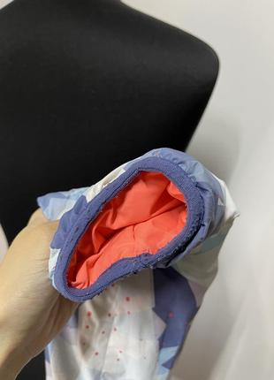 Куртка детская осень-зима 6/7/8 р двусторонняя синяя/оранжевая