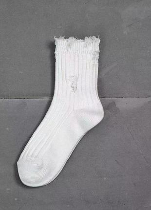Шкарпетки рвані бавовна 36-40 білі