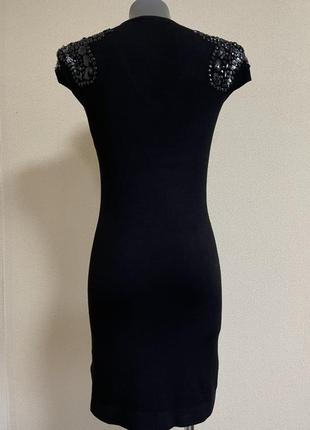 Коктейльное,романтичное черное платье с декором на плечиках,ручная работа8 фото