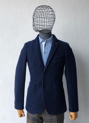 Шикарний блейзер, куртка, піджак united colors of benetton wool/fibre blazer jacket navy