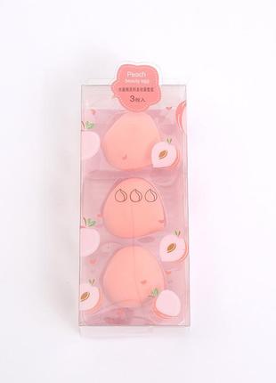 Спонж яйце для макіяжу набір 3 шт у коробочках лимон6 фото