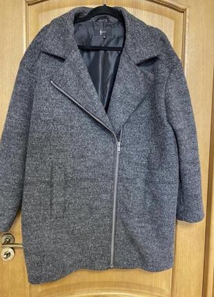 Крутое пальто косуха шерсть и полиэстер 50-54 р