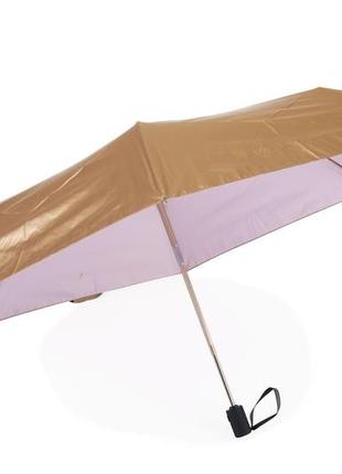 Однотонный золотистый облегченный зонт атвомат