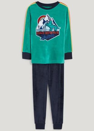 Пижама для мальчика дино, рост 104, цвет зеленый2 фото