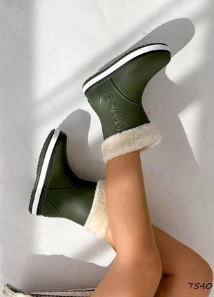Осінні чоботи хакі жіночі,на осінь,весну,демі,піна+екохутро,жіноче взуття на осінь 20238 фото