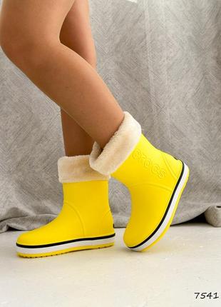Осенне-весенние желтые желтые женские сапоги,водонепроницаемые,осень-весна,деми,женская обувь на осень 2023