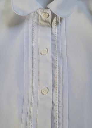 Next рубашка блузка школьная белая длинный рукав5 фото
