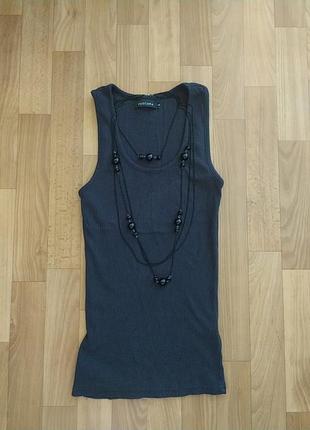 Женская базовая черная майка итальянского бренда pescara