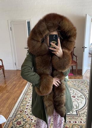 Парка с натуральным мехом