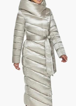 Светлое зимнее женское теплое пальто воздуховик  braggart  angel's fluff до -30градусов, германия4 фото