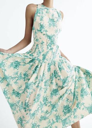 Дуже гарна сукня плаття zara пліссе з поясом5 фото