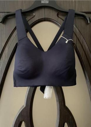 Шикарний, базовий, бюстгальтер, топ, для спорту, без кісточок, темно, синього, кольору, від дорогого бренду, спортивного: crane👌5 фото