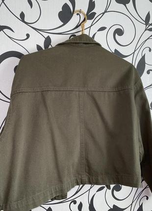 Джинсова куртка піджак жакет хакі zara h&amp;m dilvin джинсовая куртка коронованы куртка хаки пиджак6 фото