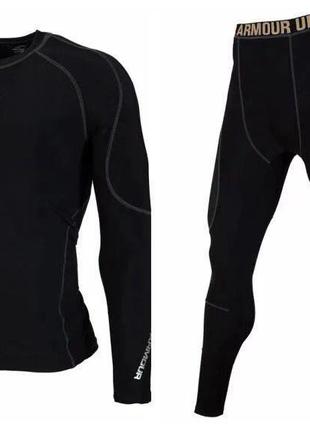 Термобельё мужское under armour черное ( размеры в наличии:  l xl xxl xxl. )