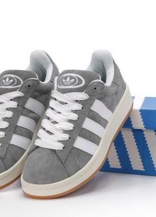 Мужские кроссовки adidas campus grey white 40-41-42-43-44-45