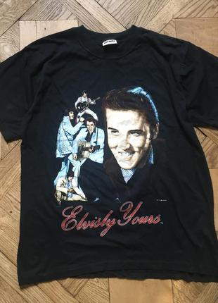 Вінтажна футболка мерч elvis presley