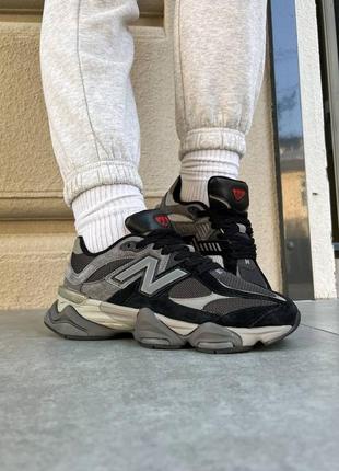 Женские кроссовки new balance 9060 grey Hållbar / черного с серым цветами