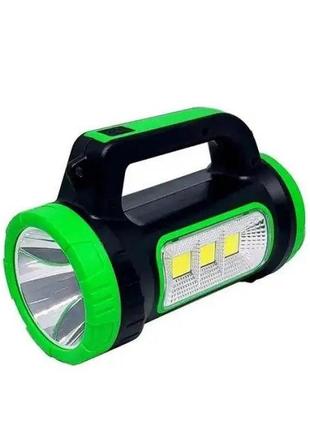 Кемпинговый фонарь xbl 818c-3w+cob, фонарик аккумуляторный кемпинговый, фонарь-светильник. цвет: зеленый