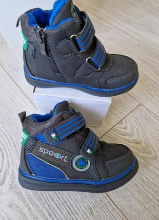 Утепленные флисом деми ботинки