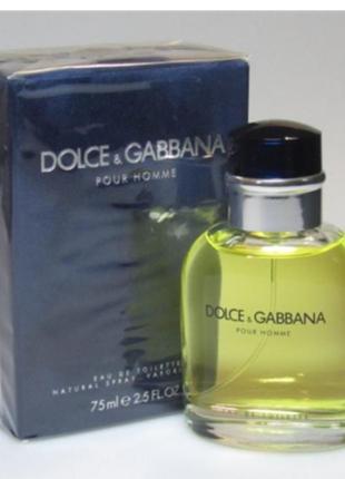Оригинальный dolce gabbana pour homme 75 ml (дольче габбаная пурпур хом ) туалетная вода1 фото