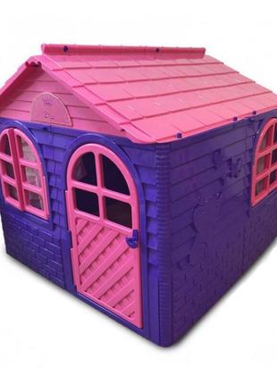 Дитячий ігровий будиночок зі шторками 02550/1 пластиковий