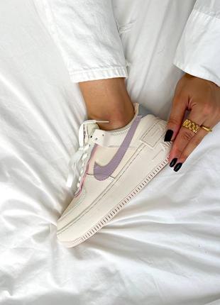 Кроссовки nike air force shadow white purple5 фото