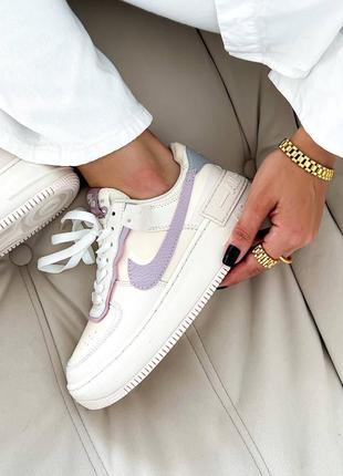 Кроссовки nike air force shadow white purple