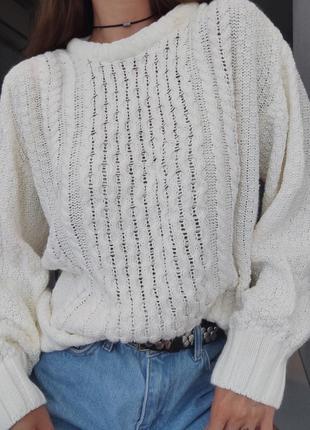 Объемный оверсайз свитер крупной вязки4 фото