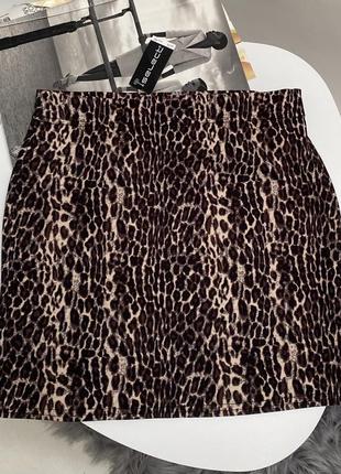Select новая крутящая леопардовая мин-юбка