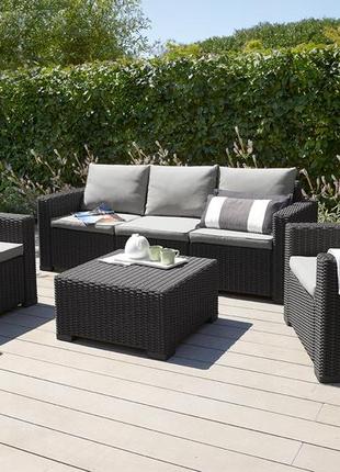 Комплект садовой мебели keter california 3 seater set