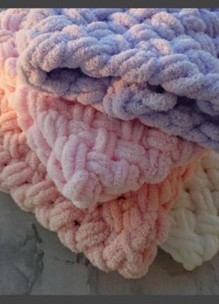 Теплый вязаный плюшевый детский снуд снудик хомут шарф бафф3 фото