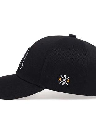 Бейсболка кепка черная унисекс универсальная лого вышитое a2 фото