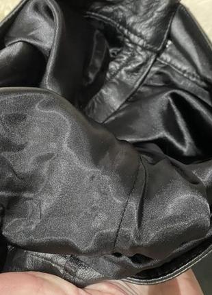 Качественные кожаные брюки клеш8 фото