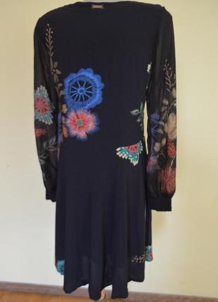 Бомбезное брендовое платье длинный рукав шикарная расцветка5 фото
