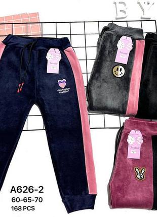 Спортивные штаны на меху для девочек&nbsp;4-7 лет; китай
производство: китай

тканина: хутро, вгору велюр

размер: 60/65/701 фото
