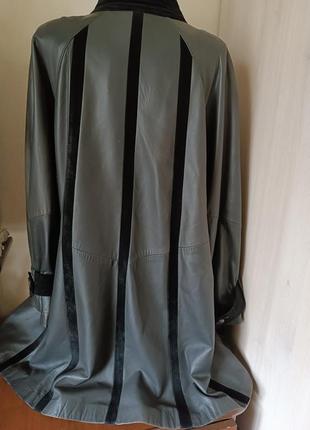 Кожаное женское пальто genuine leather sar dar/ качественное пальто из кожи высокого качества/ винтаж3 фото