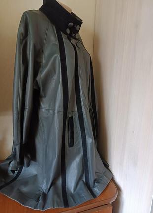 Кожаное женское пальто genuine leather sar dar/ качественное пальто из кожи высокого качества/ винтаж4 фото