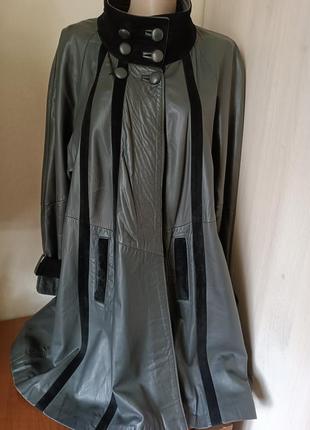 Кожаное женское пальто genuine leather sar dar/ качественное пальто из кожи высокого качества/ винтаж5 фото
