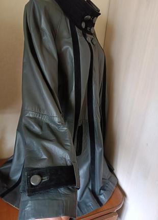 Кожаное женское пальто genuine leather sar dar/ качественное пальто из кожи высокого качества/ винтаж6 фото