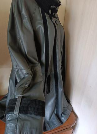 Кожаное женское пальто genuine leather sar dar/ качественное пальто из кожи высокого качества/ винтаж7 фото