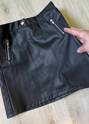 Юбка эко кожа