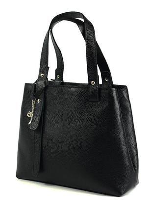 Шкіряна жіноча класична сумка з довгими ручками, молодіжна сумочка з натуральної шкіри2 фото
