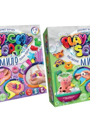 Набір для творчості playclay soap 8 кольорів (укр) danko toys pcs-01-01u мило форми основи для дітей1 фото