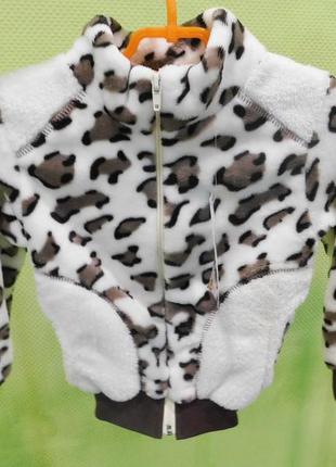 Курточка трикотажная, рваная махра, на 1 - 2 года на рост 86 -923 фото